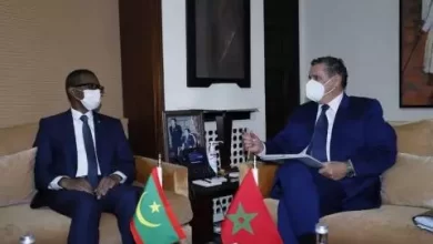 صورة الرباط: محادثات بين الوزير الأول الموريتاني ورئيس الحكومة المغربية