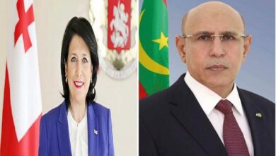 صورة رئيس الجمهورية يهنئ رئيسة جورجيا بمناسبة عيد بلادها الوطني نواكشوط