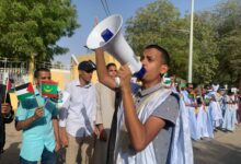صورة وقفةاحتجاجية في نواكشوط رفضا لمسيرة الأعلام الإسرائيلية