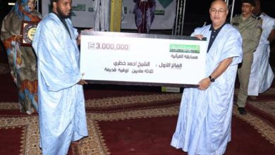 صورة وزير الثقافة يشرف على حفل توزيع جوائز الإنتاج الرمضاني لقناة الموريتانية