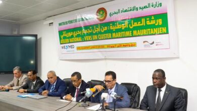 صورة تنظيم ورشة عمل وطنية حول إمكانية إنشاء تجمع بحري موريتاني