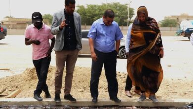 صورة مدير المباني بوزارة الإسكان يطلع على تقدم الأشغـال فـي سـاحتين عموميتين وسط نواكشوط