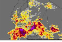 صورة المركز الأوروبي يظهر مؤشر لعواصف رعدية غدا السبت بموريتانيا