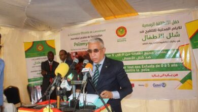 صورة افتتاح حملة للتلقيح ضد شلل الأطفال على مستوى ولايات نواكشوط الثلاث ومقاطة واد الناقة