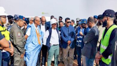 صورة وزير التجهيز يتفقد أشغال بناء جسر روصو