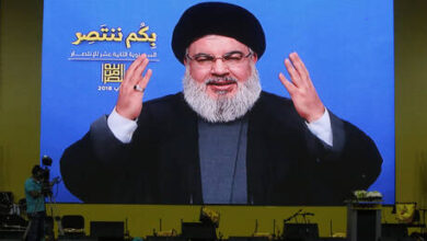 صورة نصرالله: كل الحقول التي تنقب فيها إسرائيل عن موارد الطاقة في دائرة التهديد وليس حقل كاريش