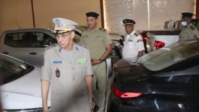 صورة مدير الأمن الوطني يؤدي زيارة تفقد لأسطول السيارات التى تم اقتنائها مؤخرا ..صور