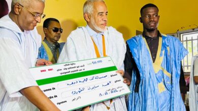 صورة توزيع جوائز النسخة الثانية من جائزة النائب ولد منان لدعم التعليم