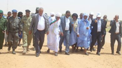 صورة الأمين العام لوزارة الزراعة يتفقد سدودا في ولايات لبراكنه وتگانت ولعصابه