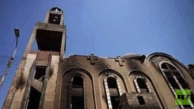 صورة الكنيسة القبطية في مصر: 41 قتيلا في حريق كبير بكنيسة غرب القاهرة