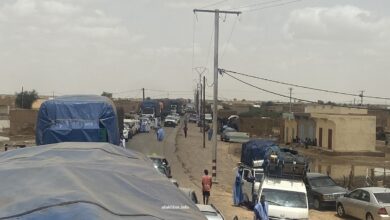 صورة الدرك بصنكرافة يمنع حركة السيارات شرقا