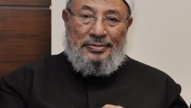 صورة وفاة رئيس الاتحاد العالمي لعلماء المسلمين سابقا الشيخ يوسف القرضاوي