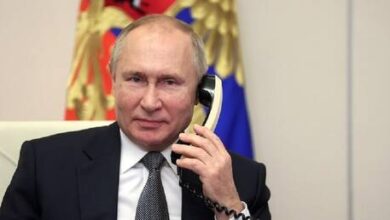 صورة الكرملين: الرئيسان بوتين وأردوغان بحثا هاتفيا الوضع في أوكرانيا وسوريا