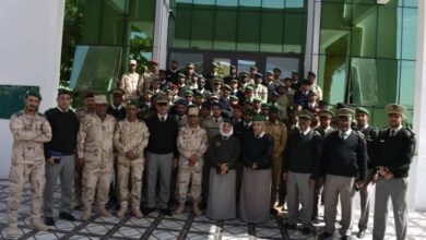 صورة الكلية الوطنية للقيادة والأركان في زيارة للأركان العامة للجيوش