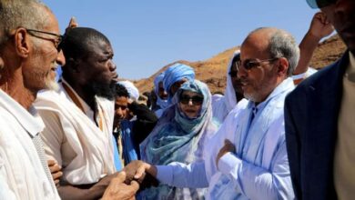صورة جماعة النايب اليخير بنت يسلم تستقبل رئيس حزب الإنصاف على مشارف مدينة المجرية (فيديو)