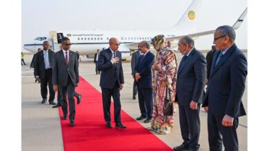 صورة غزواني يعود إلى نواكشوط بعد جولة إفريقية