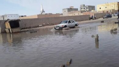 صورة تساقطات مطرية على مناطق من ولايتي داخلت نواذيبو وتيرس زمور (مقاييس )