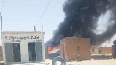 صورة وفاة رضيعة وإصابات متفاوتة في حريق بأحد أحياء توجنين