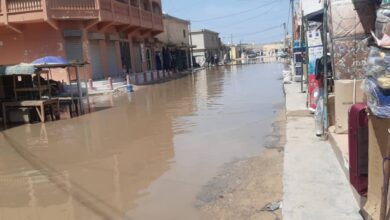 صورة تهاطل أمطار على مدينة نواذيبو شمال البلاد