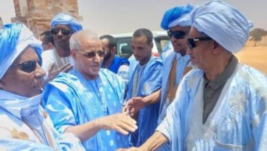 صورة رجل الأعمال الشاب عزيز ولد الحامد يستقبل مرشح الإنصاف للائحة الوطنية المختلطة محمد ولد مكت بمدينة لعيون (تفاصيل)