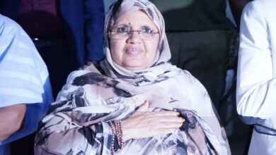 صورة رئيسة جهة نواكشوط تشرف على نهائي بطولة كرة الصالات