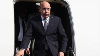 صورة غزواني يصل بني نعجي لمتابعة أزمة تزويد نواكشوط بمياه الشرب