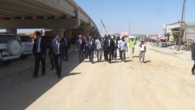 صورة غزواني يزور مشروع جسر باماكو جنوب مدينة نواكشوط