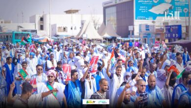 صورة مسيرة حاشدة في نواكشوط رفضا للعدوان الإسرائيلي على غزة