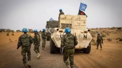صورة البعثة الأممية بمالي تنسجب من معسكرها بكيدال