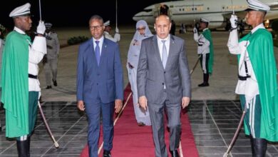 صورة غزواني يعود لانواكشوط قادما من دولة الإمارات العربية المتحدة
