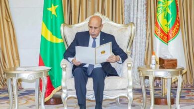 صورة غزواني يتسلم رسالة من نظيره الكونغولي تتضمن الدعوة لقمة حول المصالحة الليبية