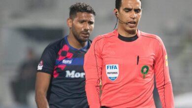 صورة طاقم تحكيم مغربي لإدارة مباراة موريتانيا وبوركينافاسو
