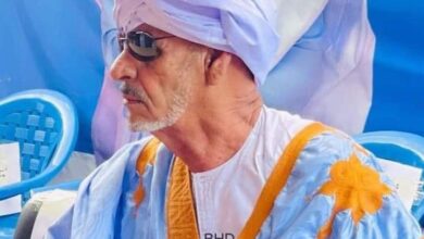 صورة الإعلان عن رحيل أحد أعلام تكانت البارزين النايب السابق لدائرة تجكجة سيد أحمد ولد أج