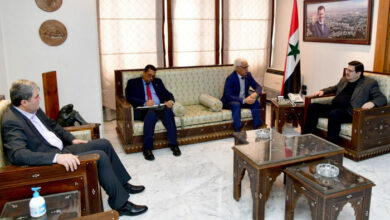 صورة السفير سيدي ولد دومان يلتقي وزير الإعلام الدكتور بطرس الحلاق وسط العاصمة السورية