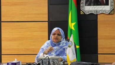 صورة رئيسة جهة نواكشوط تترأس اجتماع لجنة قيادة مشروع ARENDDERE