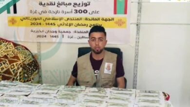 صورة المنتدى الإسلامي الموريتاني يوزع مبالغ نقدية على مئات الأسر في غزة