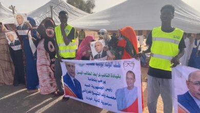 صورة حضور قوي لحلف الوفاء في استقبالات الرئيس غزواني أثناء زيارته لعاصمة ولاية لعصابة