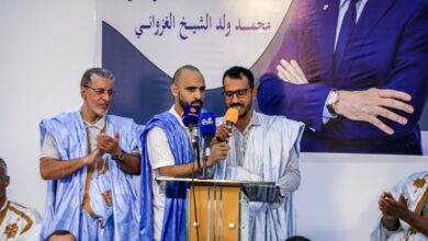 صورة الوزير السابق إسماعيل ولد الشيخ أحمد ينظم تظاهرة سياسية بمقاطعة واد الناقة دعمًا للمترشح ولد الشيخ الغزواني