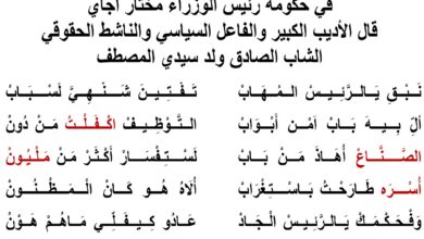 صورة أديب يستاء من إقصاء شريحته ويطالب بإنصافها في قطعة أدبية شعبية (نص شعري)