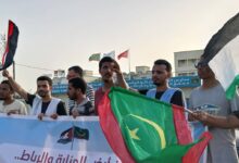 صورة وقفة احتجاجية في نواكشوط تنديدًا بالاعتداءات على غزة ومطالبة بوقف المجازر (صور)