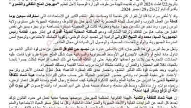 صورة وزارة الثقافة تسحب ترخيص مهرجان الملح بأفديرك وهيئة شماد تعلن التزامها بالقرار