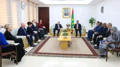 صورة الوزير الأول يستقبل في مكتبه بالعاصمة نواكشوط وفدا برلمانيا اتشيكيا