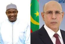 صورة الرئيس غزواني يهنئ نظيره الغامبي بمناسبة عيد بلاده