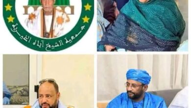 صورة توزيع لحوم الإبل على سكان النمجاط بمبادرة من جمعية الشيخ آياه الخيرية