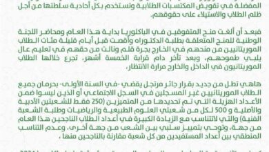 صورة الاتحاد الوطني يرفض معايير المنح الجديدة ويدعو لوقف القرارات العشوائية