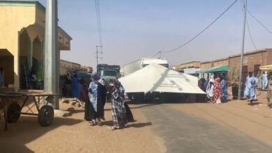 صورة احتجاجات في صنكرافة للمطالبة بتحسين الخدمات الأساسية