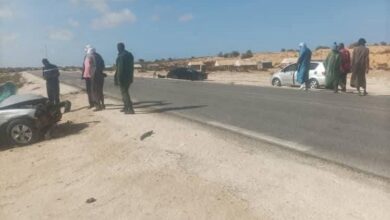 صورة وفاة ثلاثة أشخاص في حادث سير على الطريق بين نواكشوط وروصو