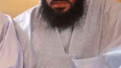 صورة رسالة شكر وأمتنان للشيخ العارف بالله الشيخ محمد محمود ول الشيخ محمد القاضي