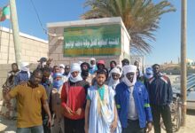 صورة احتجاجات أمام مفتشية الشغل بعد تسريح عشرات العمال من شركة بناء السفن في نواذيبو