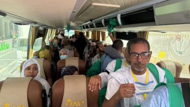 صورة وصول الفوج الثاني من الحجاج الموريتانيين إلى المدينة المنورة